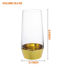 Load image into Gallery viewer, HyperSpace Stemless Champagne Flute Glasses Golden Dip, Wedding Glassware, Set of 4