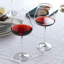 Load image into Gallery viewer, HyperSpace Crystal Clear Red Wine Glass, Red and White Wine, 10 inch tall, 29oz or 850ml, Set of 2
