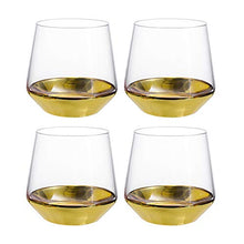 Load image into Gallery viewer, HyperSpace Stemless Red Wine Glass, Wedding Glass, Gold, Set of 4