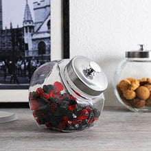 Load image into Gallery viewer, HyperSpace Large Glass Penny Jar, Candy Jar, Cookie Jar, Storage Jar, Chrome Lids, Set of 2, Size 73 oz (9 cups)