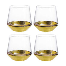 Load image into Gallery viewer, HyperSpace Stemless Red Wine Glass, Wedding Glass, Gold, Set of 4
